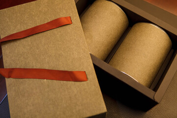 Tea Caddy Gift Box Packaging Blank Design