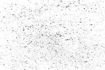 Black blobs isolated on white. Ink splash. Brushes droplets. Grainy texture background. Digitally generated image. Vector illustration, EPS 10.