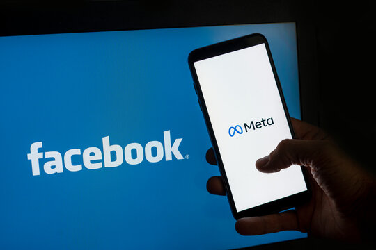 California, United States. Oct 28, 2021: Meta, Facebook rebrand concept. Meta Logo. Transition and change to metaverse.
