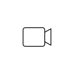 video camera single icon line style graphic design vector