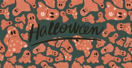 Halloween ghost Facebook cover