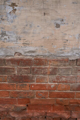 Old brick wall, old texture of stone blocks closeup