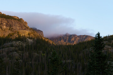 sunrise in the mountains