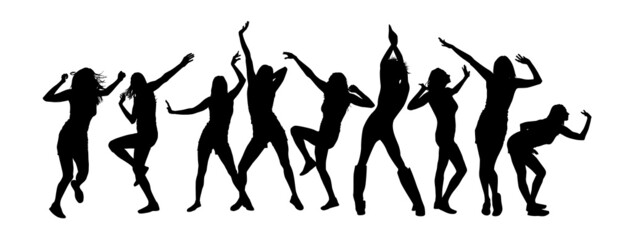 set Dancing people. Vector illustration