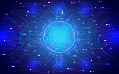 Obraz premium Web, Digital Screen background, Blue Technology Abstract Background Vector