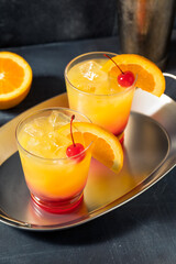 Boozy Cold Tequila Sunrise Cocktail