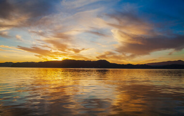 Fototapeta premium San Pablo Bay at Sunset