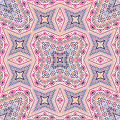 Arabian endless pattern vector design. Oriental geometric background. Fabric print in ethnic style.