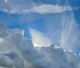 Blue sky with clouds