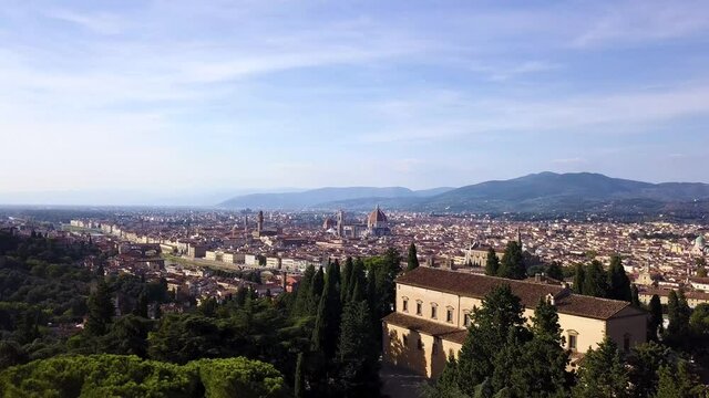 Florence Italy Aerial Shot