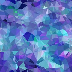 Seamless iridescent triangle pattern for surface pattern print. High quality illustration. Blue and purple holographic vivid trendy swatch. Funky contemporary graphic tile for background or textile.