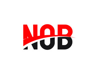 NOB Letter Initial Logo Design Vector Illustration