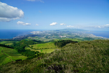 Naklejka premium amazing mountain landscape on azores islands