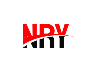Obraz premium NRY Letter Initial Logo Design Vector Illustration