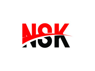NSK Letter Initial Logo Design Vector Illustration