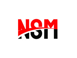 NSM Letter Initial Logo Design Vector Illustration