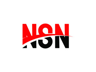 NSN Letter Initial Logo Design Vector Illustration