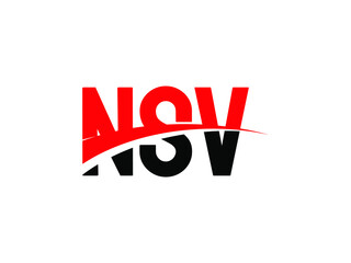 NSV Letter Initial Logo Design Vector Illustration