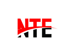 NTE Letter Initial Logo Design Vector Illustration