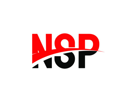 NSP Letter Initial Logo Design Vector Illustration