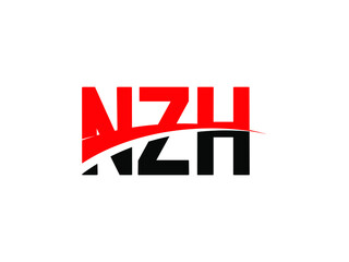 NZH Letter Initial Logo Design Vector Illustration