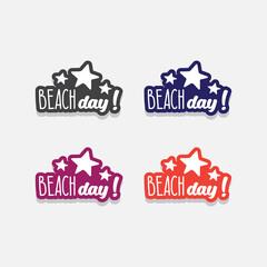 sticker svg of summer beach holiday vector image