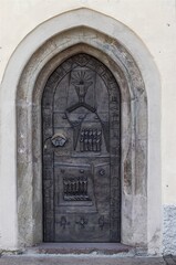 Bronze portal with decorations