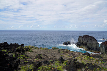 rough wild nord coast of sao miguel