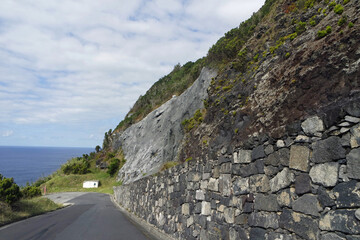 rough wild nord coast of sao miguel