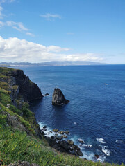 rough wild nord coast of sao miguel
