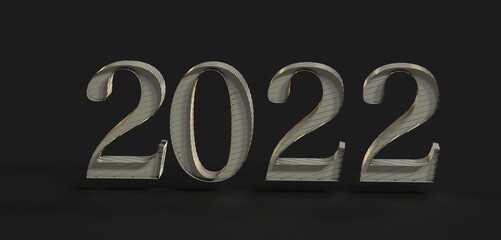 Kalendar Jahr 2022 in 3d