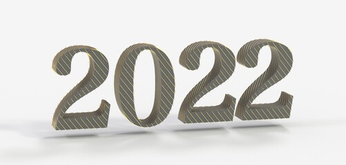 Kalendar Jahr 2022 in 3d