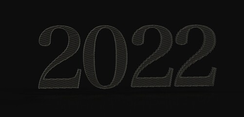Frohes neues Jahr 3d 2022
