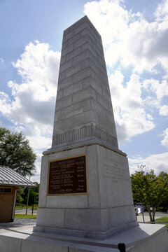 Cowpens National Battlefield In Gaffney, South Carolina. The U.S. Monument Commemorates The Battle Of Cowpens, A Major Turning Point In The Southern Campaign Of The American Revolutionary War. 