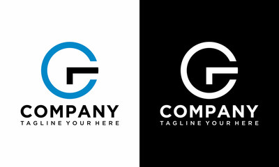 Alphabet letters Initials Monogram logo CL, LC, C and L logo design vector template on a black and white background.