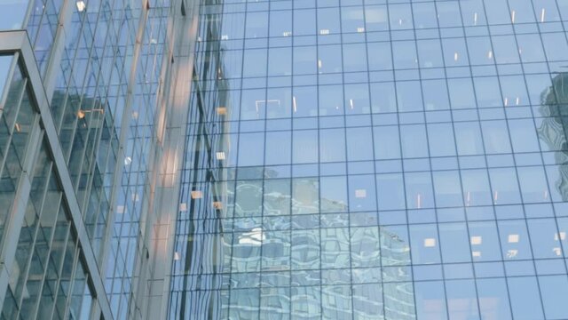 windows offices skyscraper tower sun reflection glass .concept business job corporation