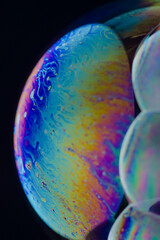 macro soap bubbles made with dish soap.
detergent bubbles. Imitation of an unknown planet. Children's entertainment. Science fiction.