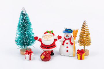 Toy Santa Claus celebrates Christmas and New Year