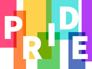 PRIDE LGBT modern poster in rainbow colours