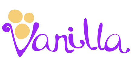vanilla logotype template with ice cream balls
