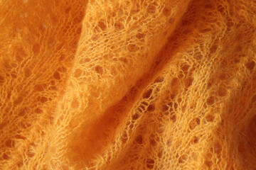 hand knitted cozy orange cloth