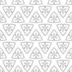 Geometric seamless pattern black and white