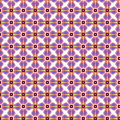 Geometric red seamless pattern black on white background