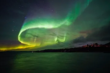 Poster aurora borealis northern lights sweden lapland landscape © Dimitri