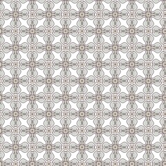 Geometric biege seamless pattern black on white background