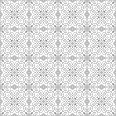 Gordijnen Geometric seamless pattern black and white © Olesya