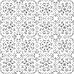 Geometric seamless pattern black and white