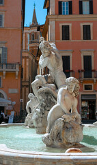 Fountain in piazza Navona. Rome, Italy