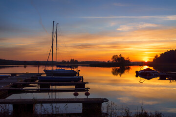 Jesienny poranek nad Zalewem Dojlidzkim, Białystok, Podlasie, Polska © podlaski49