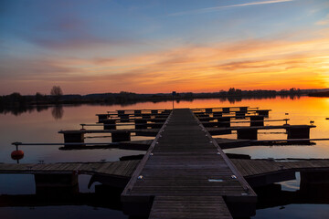 Jesienny poranek nad Zalewem Dojlidzkim, Białystok, Podlasie, Polska © podlaski49